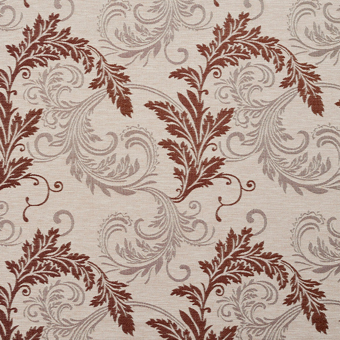 1668 Bisque Leaf by Charlotte Fabric Modern Tapestry 100% Woven Polyester Asia Exceeds 200,000 Wyzenbeek Rubs (Heavy Duty) Horizontal: 14.5" x Vertical: 16" 54 Inches - Fabric Carolina -