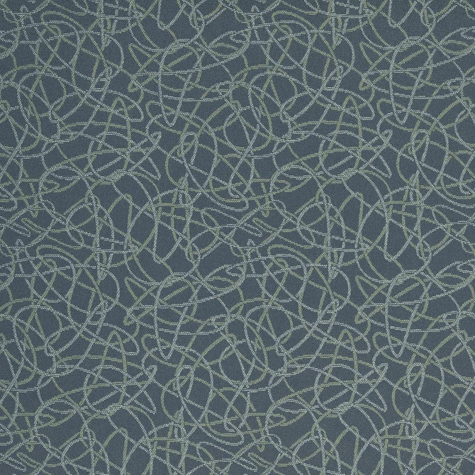 D929 Squiggles/Aegean by Charlotte Fabric Durables III 100% Woven Polyester Made In USA Exceeds 100,000 Wyzenbeek Rubs (Heavy Duty) Horizontal 7.25" x Vertical 7.25" 54 Inches - Fabric Carolina -