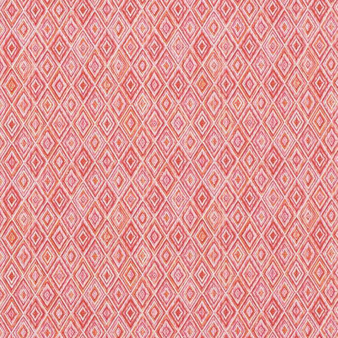 Diamond Strie Pink & Orange 75922 by Schumacher Fabric INDOOR/OUTDOOR PRINTS & WOVENS III See Sample FRANCE - </p><p>Repeat: Horizontal: 7" (18CM) and Vertical: 5 1/2" (13CM) 55" (140CM) - Fabric Carolina -