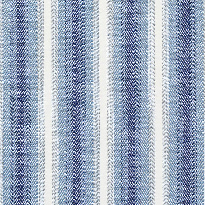 Colada Stripe Indoor/Outdoor Blue 76660 by Schumacher Fabric Indoor/Outdoor Linen 13.88" - Fabric Carolina -