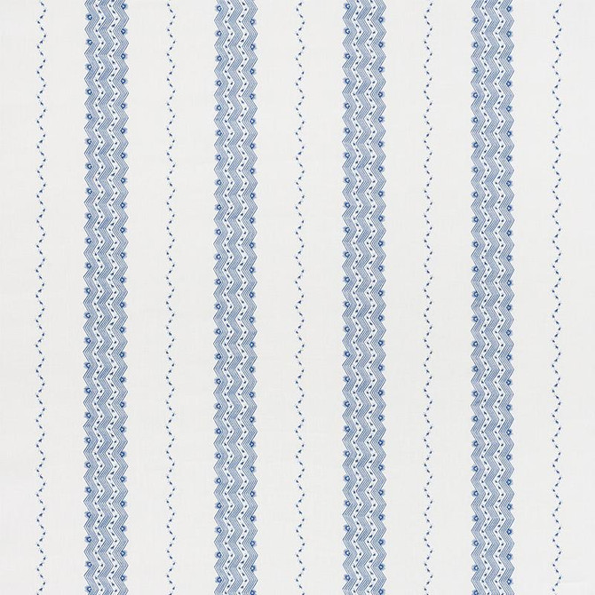 Nauset Stripe Indigo 177700 by Schumacher Fabric Chambray 13.0" - Fabric Carolina -