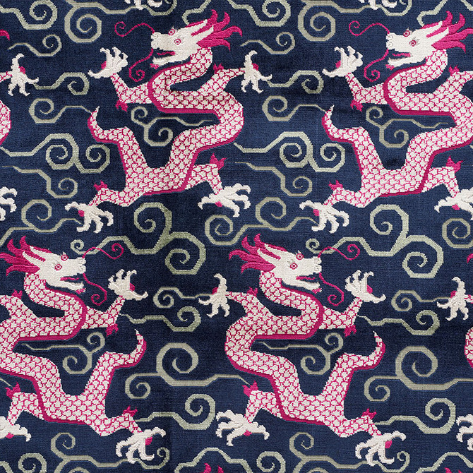 Bixi Velvet Sapphire 73970 by Schumacher Fabric CUT & PATTERNED VELVETS VISCOSE 80% COTTON 10% BELGIUM MARTINDALE 20,000 </p><p>Repeat: Horizontal: 13 5/8" (35CM) and Vertical: 26 5/8" (68CM) 54.375 - Fabric Carolina -