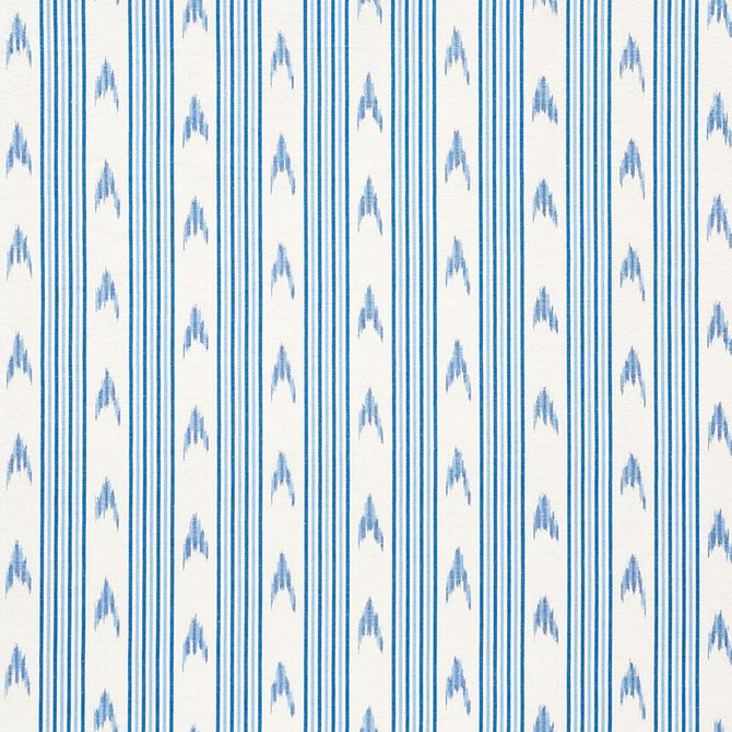Santa Barbara Ikat Indigo 74220 by Schumacher Fabric Mark D. Sikes 9.0" - Fabric Carolina -