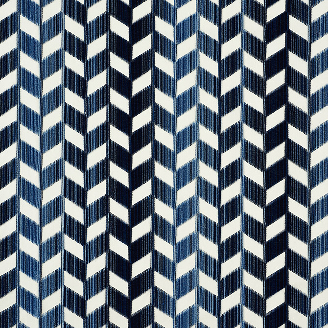 Chevron Strie Velvet Lapis 72811 by Schumacher Fabric Cut-Patterned-Velvets 55% Polyester, 45% Cotton Martindale 60,000 Horizontal: 26.5 and Vertical: 2.25 53.5 - Fabric Carolina -