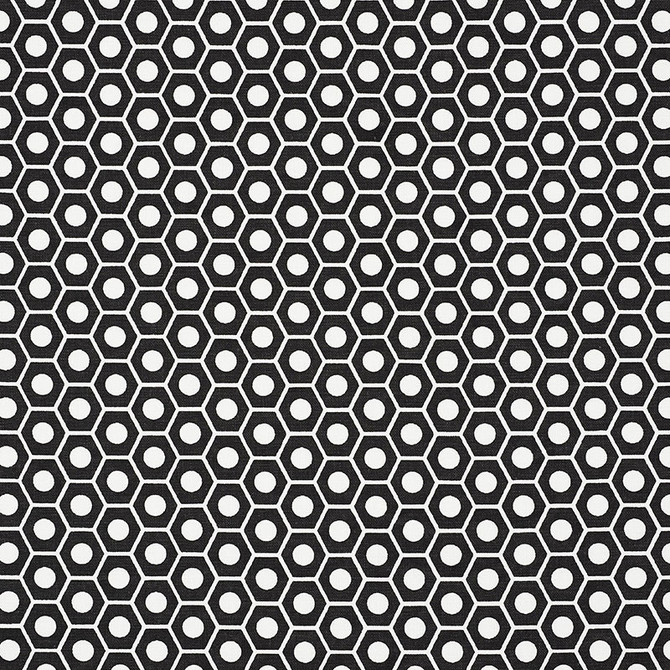 Queen B Black 177078 by Schumacher Fabric PRINTS BY STUDIO BON See Sample TURKEY HEAVY </p><p>Repeat: Horizontal: 1 1/4" (3CM) and Vertical: 3/4" (2CM) 54" (137CM) - Fabric Carolina -