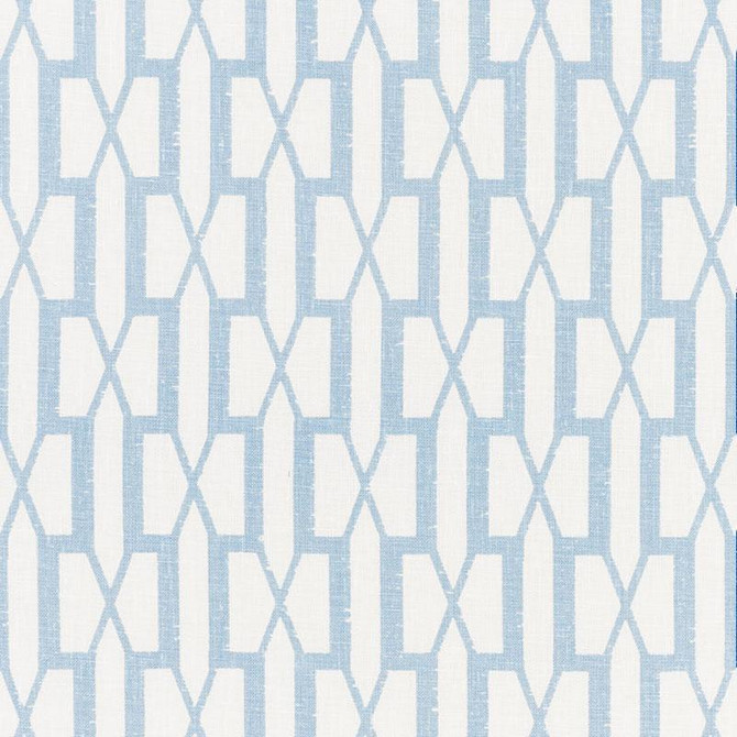 Belvedere Sky 176119 by Schumacher Fabric Veere Grenney 2.88" - Fabric Carolina -