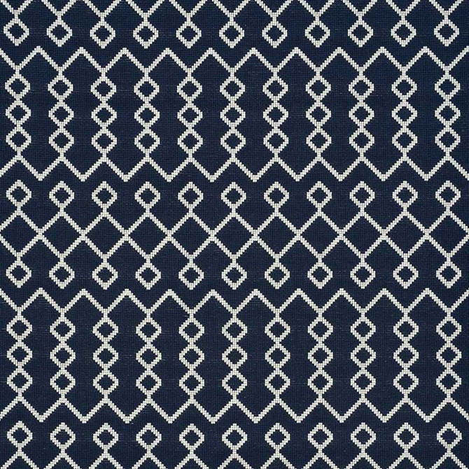 Bricolette Navy 72110 by Schumacher Fabric ESSENTIALS: MID-SCALE UPHOLSTERY See Sample UNITED STATES OF AMERICA - </p><p>Repeat: Horizontal: 1 3/4" (4CM) and Vertical: 9 1/2" (24CM) 54 1/2" (138 CM) - Fabric Carolina -