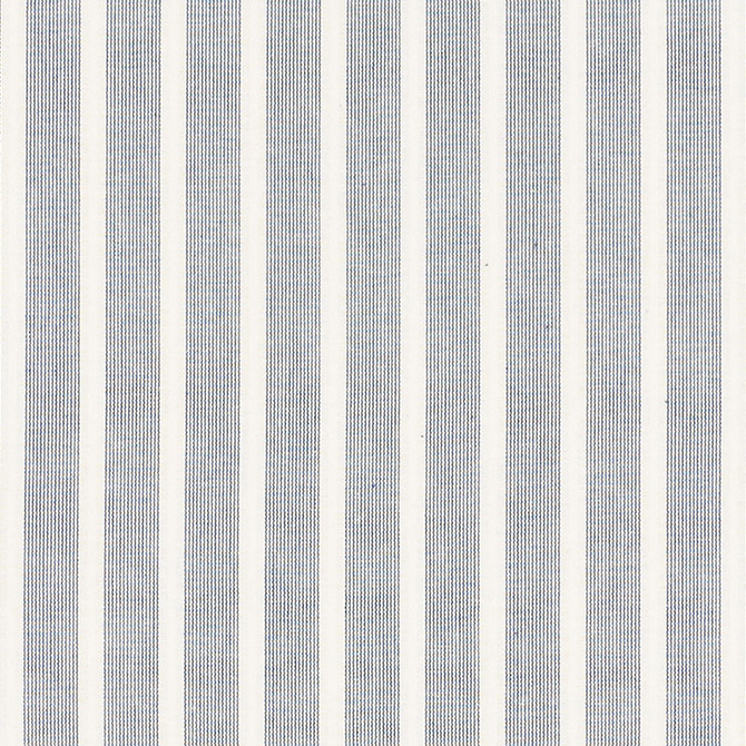 Jean Stripe Navy 71381 by Schumacher Fabric ESSENTIALS: STRIPES II COTTON 100% INDIA </p><p>Repeat: Horizontal: 1" (3CM) and Vertical: 54 - Fabric Carolina -