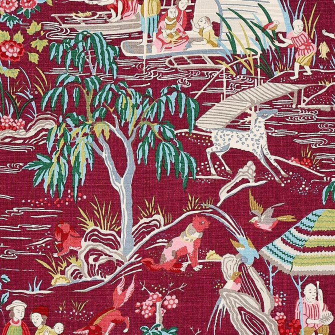 Yangtze River Aubergine 176772 by Schumacher Fabric Schumacher Classics 27.0" - Fabric Carolina -