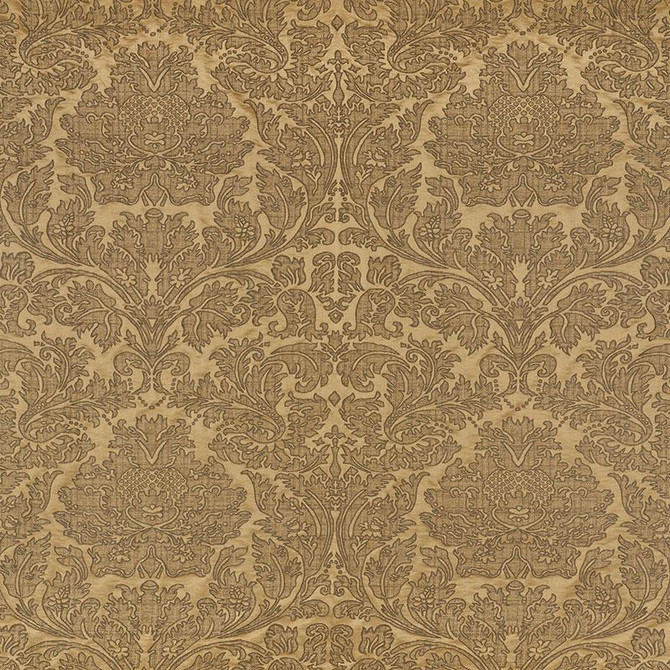 Belice Damasco Antique Gold 71482 by Schumacher Fabric Damasco 27.25" - Fabric Carolina -
