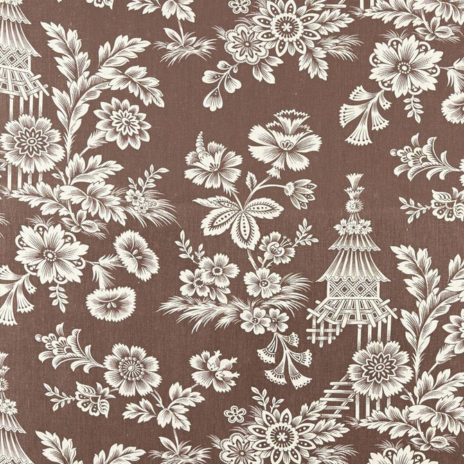 Song Garden Cocoa 175753 by Schumacher Fabric Schumacher-Classics 100% Linen - Horizontal: 27 and Vertical: 31.75 54 - Fabric Carolina -
