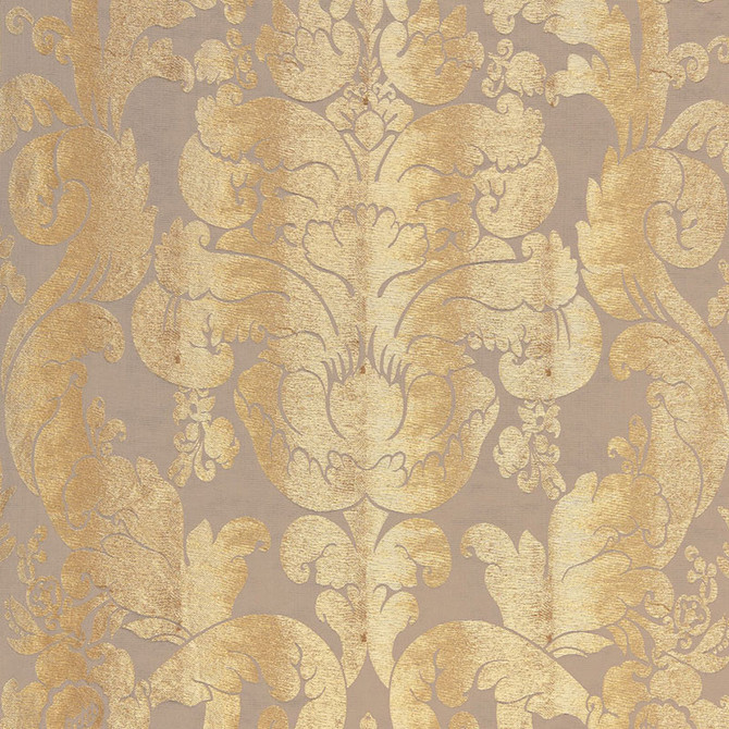 Zelda Damask Gilt 66841 by Schumacher Fabric CLASSIC WOVENS See Sample ITALY MEDIUM DUTY </p><p>Repeat: Horizontal: 25 1/2" (65CM) and Vertical: 28" (71CM) 51" WIDE (130CM) - Fabric Carolina -