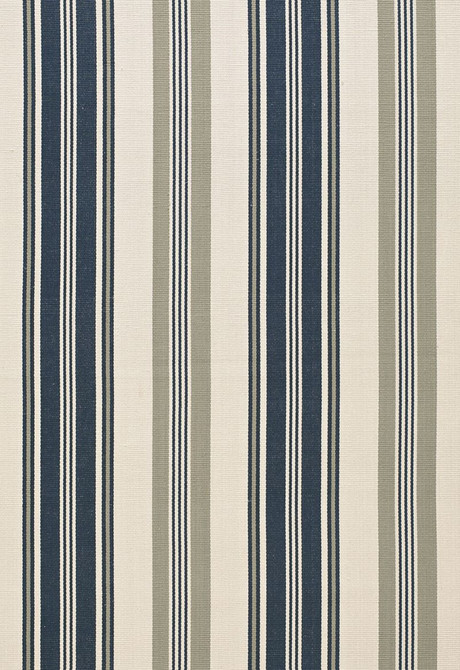 Fjord Stripe Indigo 67480 by Schumacher Fabric Au-Naturel 100% Cotton Martindale 12,000 Horizontal: 13.125 and Vertical: - 52.75 - Fabric Carolina -