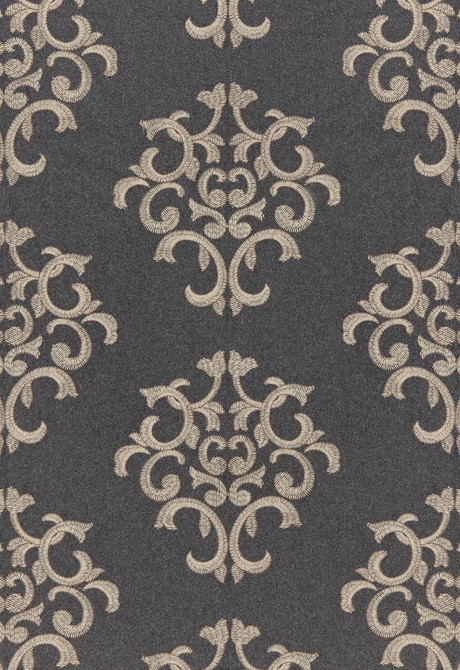 Byron Embroidered Wool Charcoal 66830 by Schumacher Fabric COLLECTION-NAME-TBA-66830 42% Wool, 42% Polyester, 16% Spun Martindale 15,000 Horizontal: 12.5 and Vertical: 15 50 - Fabric Carolina -