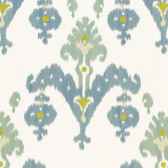 Raja Embroidery Sky 65811 by Schumacher Fabric Ottoman Chic 25.0" - Fabric Carolina -