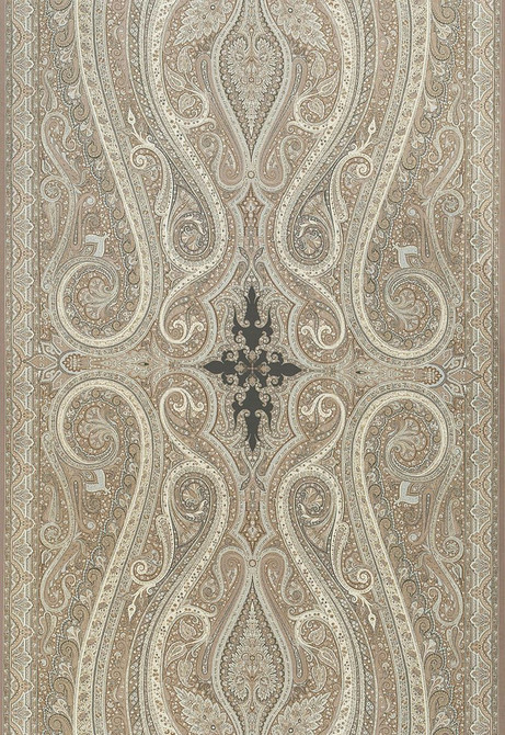 Pasha Paisley Stone 174803 by Schumacher Fabric Martyn-Lawrence-Bullard 100% Wool - Horizontal: 52.5 and Vertical: 96 52.5 - Fabric Carolina -