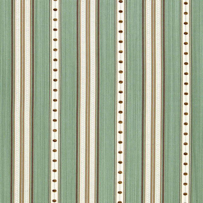 Francesca Stripe Aqua 64753 by Schumacher Fabric CHROMA COTTON 76% VISCOSE 21% ITALY MARTINDALE 6,000 </p><p>Repeat: Horizontal: 6 3/4" (17CM) and Vertical: 1" (3CM) 54 - Fabric Carolina -