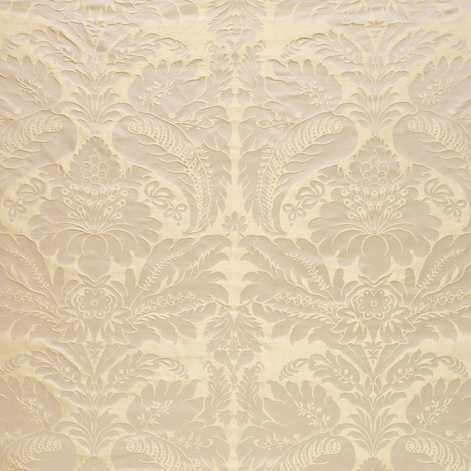 Bennet Silk Damask Platinum 63734 by Schumacher Fabric PEMBERLEY SILKS See Sample INDIA . </p><p>Repeat: Horizontal: 27" (69CM) and Vertical: 31 1/4" (79CM) 54" WIDE (137CM) - Fabric Carolina -