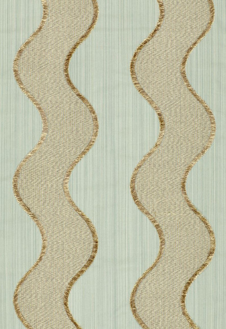 Wavelength Aqua 63702 by Schumacher Fabric Modern-Glamour 64% Viscose, 36% Cotton Martindale 3,000 Horizontal: 9 and Vertical: - 54.5 - Fabric Carolina -