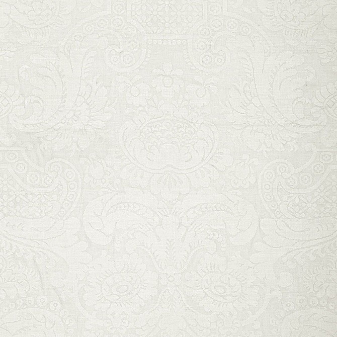 Padova Damask Natural Ivory 174600 by Schumacher Fabric CLASSIC PRINTS See Sample INDIA LIGHT DUTY </p><p>Repeat: Horizontal: 26" (66CM) and Vertical: 25 1/4" (64CM) 52" WIDE (132CM) - Fabric Carolina -