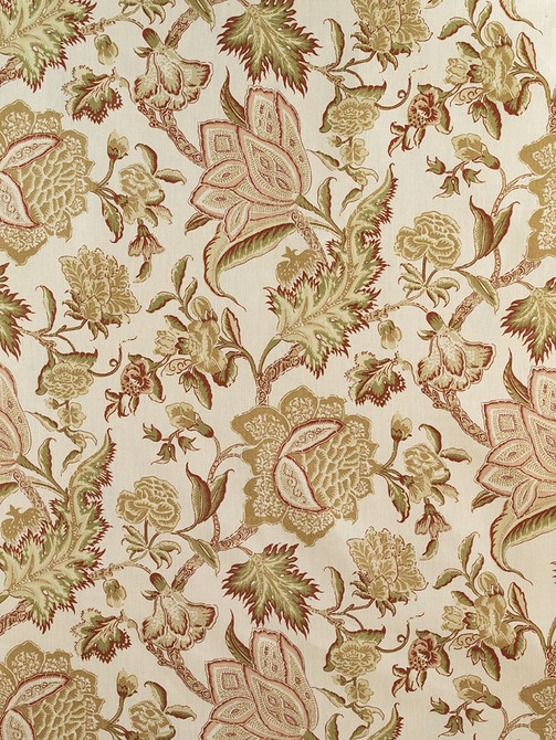 Ceylon Floral Vine Antique 174341 by Schumacher Fabric Classic-Prints 100% Linen - Horizontal: 18 and Vertical: 36 54 - Fabric Carolina -