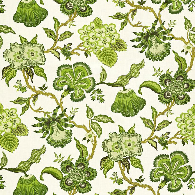 Hothouse Flowers Verdance 174032 by Schumacher Fabric Celerie Kemble 27.0" - Fabric Carolina -