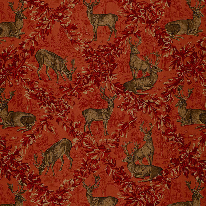 Woburn Meadow Red 169073 by Schumacher Fabric ROYAL RETREATS COTTON 100% PERU </p><p>Repeat: Horizontal: 27" (69CM) and Vertical: 27" (69CM) 55 - Fabric Carolina -