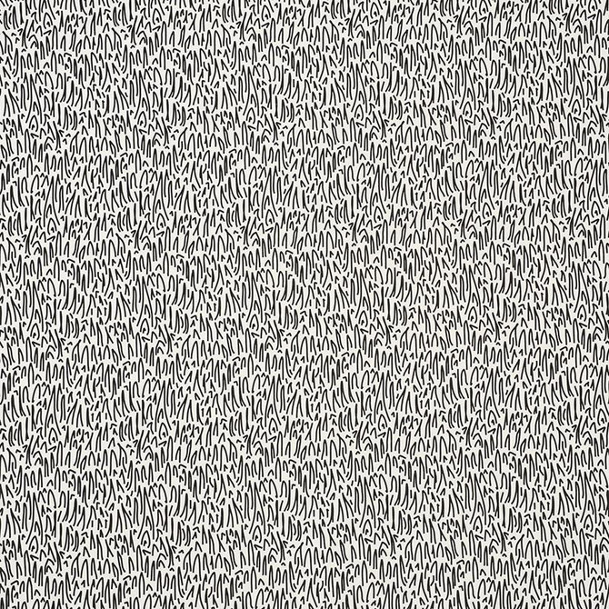 Grass Ii Indoor/Outdoor Black 176602 by Schumacher Fabric New Wave: Black & White 9.0" - Fabric Carolina -