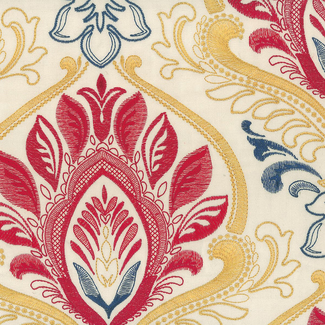 Finley 1 Americana by Stout Fabric EMBROIDERY IV 100%COT %BEMB INDIA </p><p>Repeat: 15.375 51.13 in - Fabric Carolina -