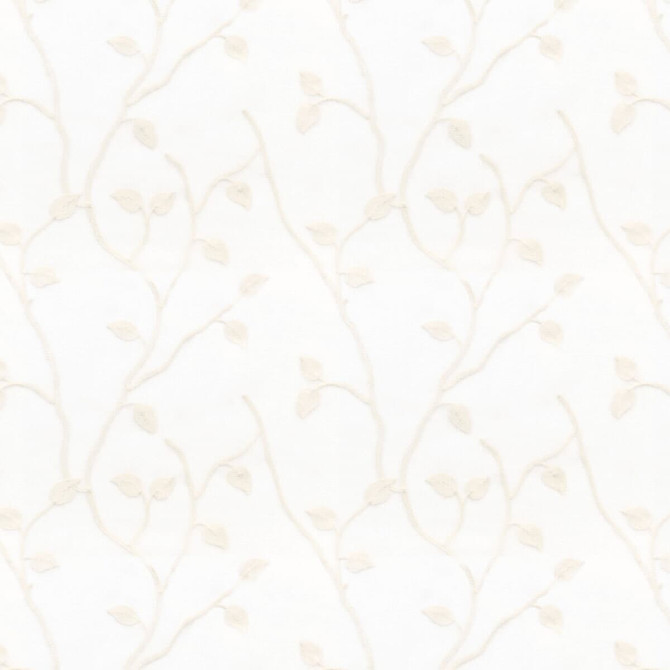 Worcester 1 Pearl by Stout Fabric COLOR MY WINDOW EMBROIDERY/SNOW 100%POL %CEMB CHINA Horizontal: 11.5 and Vertical: 14.5 52 in - Fabric Carolina -