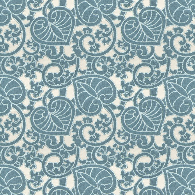 Kabuki 3 Denim by Stout Fabric Rainbow Library Ocean/Federal 100% Polyester Embroidery INDIA MARTINDALE WEAR TEST (15 000 CIRCULAR RUBS) Horizontal: 12.5 and Vertical: 12.375 49 in - Fabric Carolina -