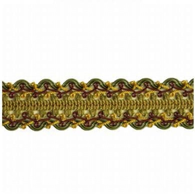 Hemingway 52 Cypress by Stout Trim ART OF DESIGN BRAIDS/GIMP/BORDER 70%SVI 17%COT 13%NYL CHINA Horizontal: 0 and Vertical: 0 1.37 in - Fabric Carolina -