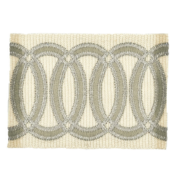 Zealot 3 Parchment by Stout Trim Moondust Trim 40% Linen 32% Spun Viscose 24% Polyester 4% Metallic CHINA Horizontal: 0 and Vertical: 0 2.38 in - Fabric Carolina -