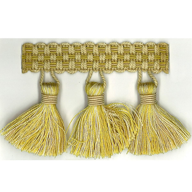 Sponsor 10 Amber by Stout Trim ART OF DESIGN TRIM-2 TASSEL FRINGE 100%SVI CHINA </p><p>Repeat: 0 3 in - Fabric Carolina -