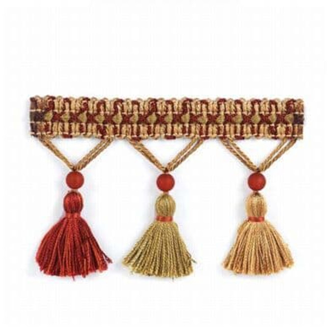 Saffron 4 Cranberry by Stout Trim Stout Trim Saffron 4 CranberryTrim INSPIRATIONS TRIM CHINA </p><p>Repeat: H: 0.000, V: 0.000 3 in - Fabric Carolina -