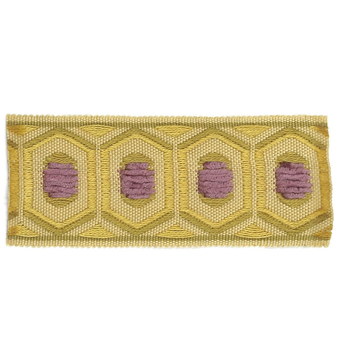 Honeycomb 6 Jasmine by Stout Trim ACCENTS TAPES & BORDERS 74%SVI 26%POL CHINA Horizontal: 0.875 and Vertical: 0 1.75 in - Fabric Carolina -