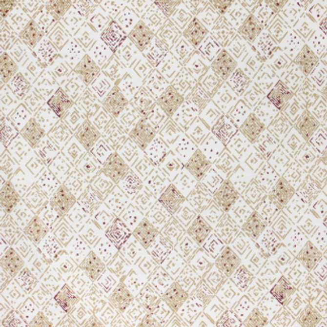Circa Aztec by Carole Fabric Mulberry Sangria 90% Cotton, 10% Linen Pakistan N/A 27" V, 24 7/8" H 58"  - Fabric Carolina -