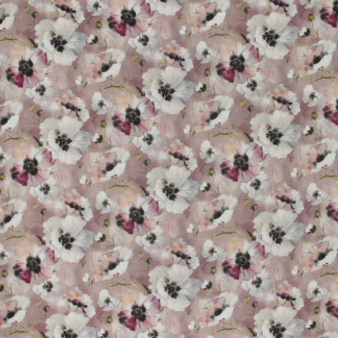Always A Way Vintage Rose by Carole Fabric Mulberry Sangria 55% Linen, 45% Viscose Uk Passes 18,000 Circular Rubs Martindale 12 1/2" V, 13 1/2" H HD 53"  - Fabric Carolina -