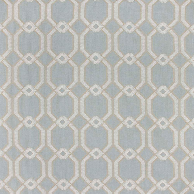 Graceful Gate Powder Blue by Carole Fabric Seamist 100% Polyester India N/A Horizontal: 675 and Vertical: 65 54 - Fabric Carolina -