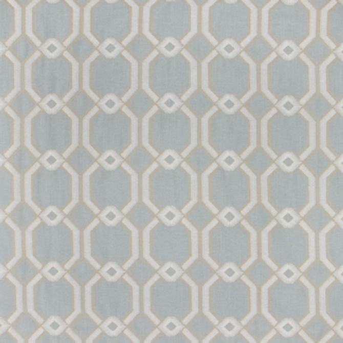 Graceful Gate Powder Blue by Carole Fabric Seamist 100% Polyester India N/A Horizontal: 6 3/4" and Vertical: 6 1/2" V 54" - Fabric Carolina -