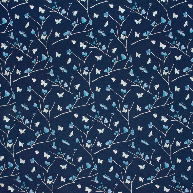 Eden Hunt Navy by Carole Fabric Emerald Ocean 100% Polyester India N/A Horizontal: 16875 and Vertical: 1575 51 - Fabric Carolina -