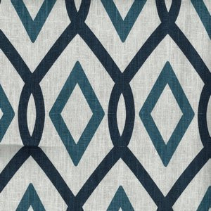 Corfu Indigo Cc4 by Norbar Fabric 100% LINEN (LAUNDERED) USA 12 1/2"V 6 3/4"H 54 - Fabric Carolina -