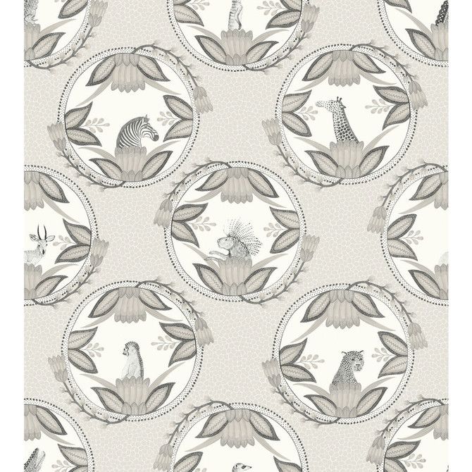 Ardmore Cameos Grey by Cole & Son Wallcovering COLE & SON ARDMORE PAPER - 100% United Kingdom - Horizontal: - and Vertical: 30 27 - Fabric Carolina -