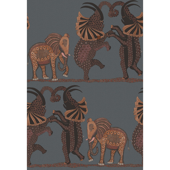 Safari Dance Charcoal & Reds by Cole & Son Wallcovering COLE & SON ARDMORE PAPER - 100% United Kingdom - Horizontal: - and Vertical: 30 20.5 - Fabric Carolina -