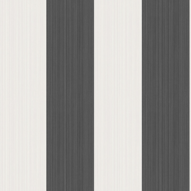 Jaspe Stripe Black + White by Cole & Son Wallcovering COLE & SON MARQUEE STRIPES PAPER - 100% United Kingdom - Horizontal: 20.5 and Vertical: 0 20.5 - Fabric Carolina -
