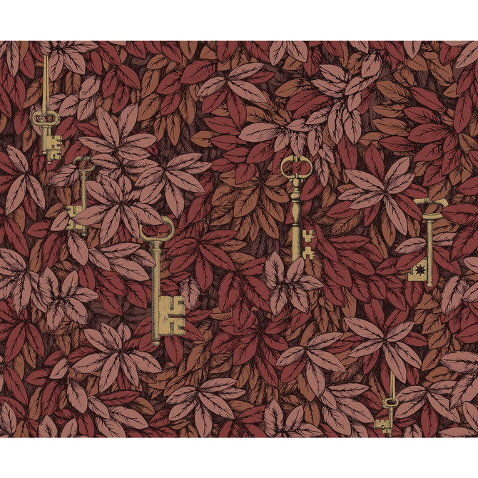 Chiavi Segrete Autumnal Leaves by Cole & Son Wallcovering COLE & SON FORNASETTI PAPER - 100% United Kingdom Horizontal: 27 and Vertical: 22.4 27 - Fabric Carolina -