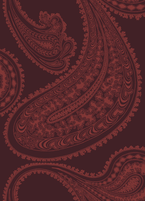 Rajapur Rse On Drk Crim by Cole & Son Fabric