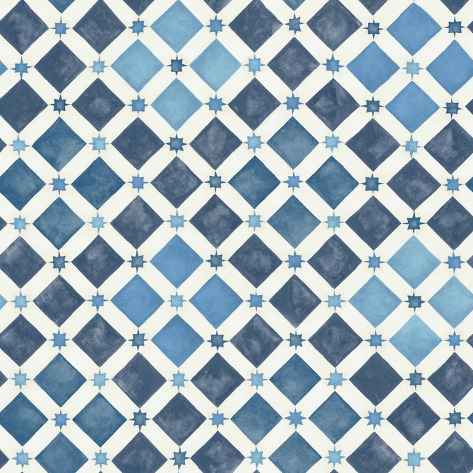 Zellige China Blue & White by Cole & Son Wallcovering COLE & SON MARTYN LAWRENCE BULLARD PAPER - 100% United Kingdom - Horizontal: - and Vertical: 20.5 20.5 - Fabric Carolina -