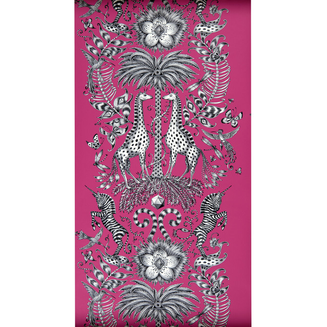 Kruger Magenta by Clarke And Clarke Wallcovering ANIMALIA BY EMMA J SHIPLEY FOR C&C - United Kingdom - Horizontal: 0 and Vertical: 27.125 20.5 - Fabric Carolina -