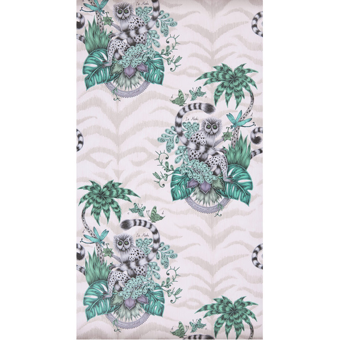 Lemur Pink by Clarke And Clarke Wallcovering ANIMALIA BY EMMA J SHIPLEY FOR C&C United Kingdom Horizontal: 0 and Vertical: 25.25 20.5 - Fabric Carolina -